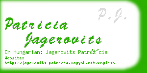 patricia jagerovits business card